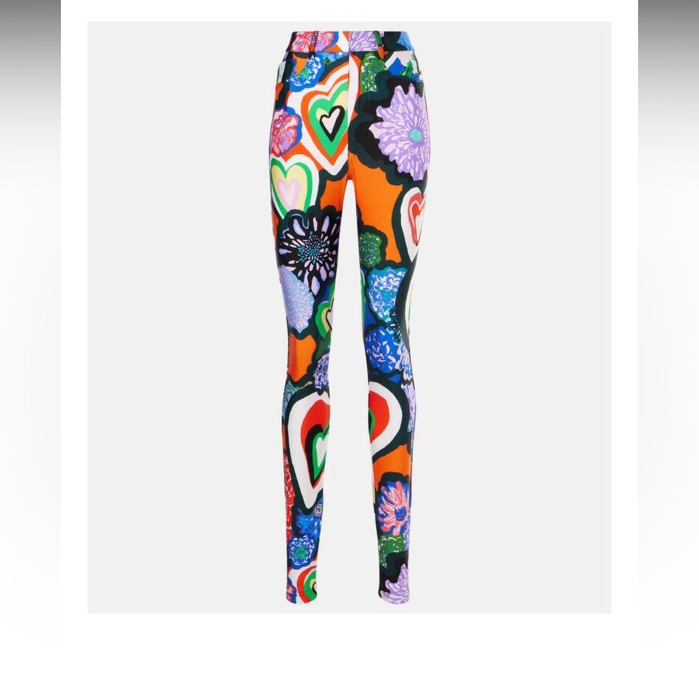 AREA Red and Orange Heart Leggings